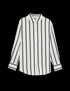 Satin Striped Collared Button Through Shirt